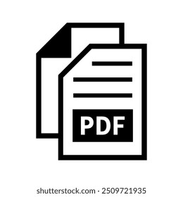 ícone de arquivo pdf no plano de fundo branco