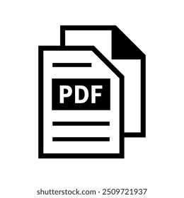 pdf-Datei-Symbol auf weißem Hintergrund