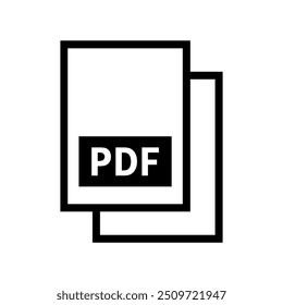 ícone de arquivo pdf no plano de fundo branco