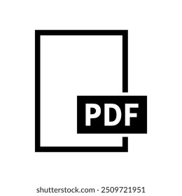 ícone de arquivo pdf no plano de fundo branco