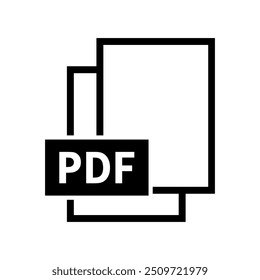 pdf-Datei-Symbol auf weißem Hintergrund