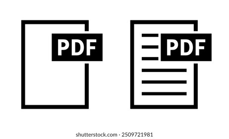 ícone de arquivo pdf no plano de fundo branco