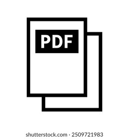 ícone de arquivo pdf no plano de fundo branco