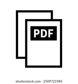 pdf-Datei-Symbol auf weißem Hintergrund