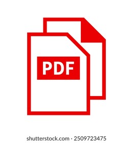 ícone de arquivo pdf no plano de fundo branco