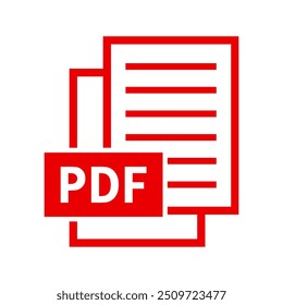 ícone de arquivo pdf no plano de fundo branco