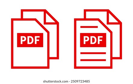 ícone de arquivo pdf no plano de fundo branco