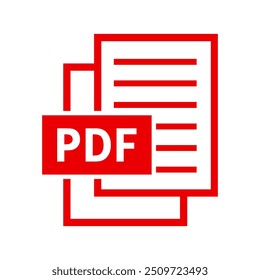 ícone de arquivo pdf no plano de fundo branco