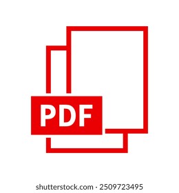 ícone de arquivo pdf no plano de fundo branco