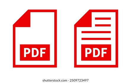 pdf-Datei-Symbol auf weißem Hintergrund