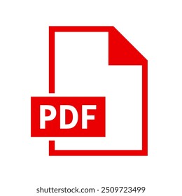 ícone de arquivo pdf no plano de fundo branco