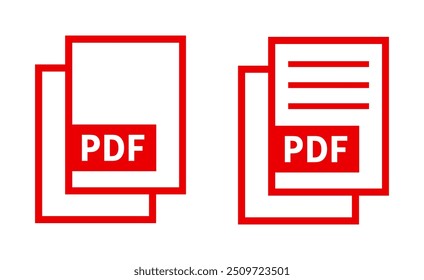 pdf-Datei-Symbol auf weißem Hintergrund