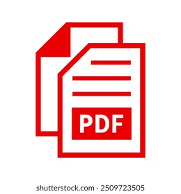 pdf-Datei-Symbol auf weißem Hintergrund