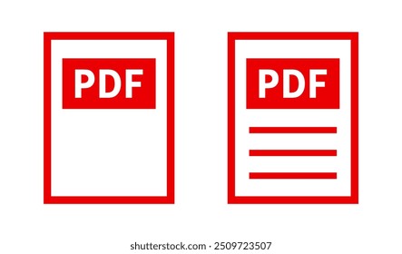 ícone de arquivo pdf no plano de fundo branco