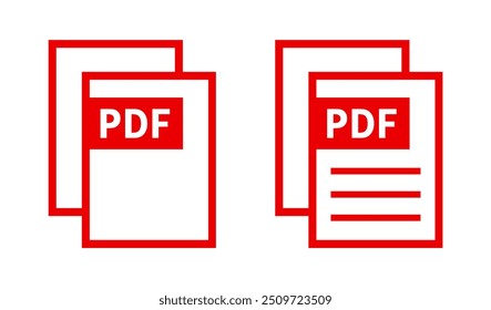 pdf-Datei-Symbol auf weißem Hintergrund