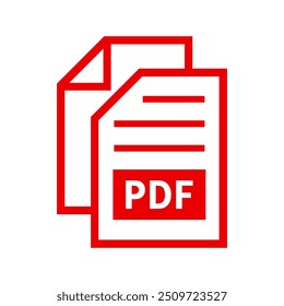 ícone de arquivo pdf no plano de fundo branco