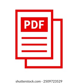 ícone de arquivo pdf no plano de fundo branco