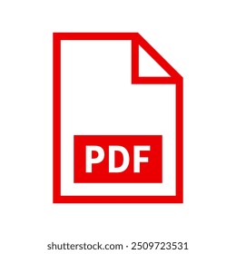 pdf-Datei-Symbol auf weißem Hintergrund