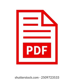 pdf-Datei-Symbol auf weißem Hintergrund