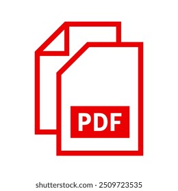 ícone de arquivo pdf no plano de fundo branco