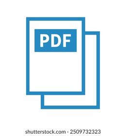 ícone de arquivo pdf no plano de fundo branco