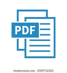 ícone de arquivo pdf no plano de fundo branco