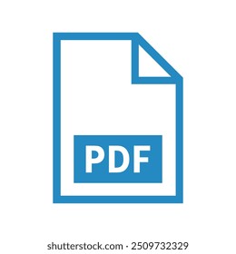 ícone de arquivo pdf no plano de fundo branco