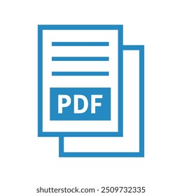 ícone de arquivo pdf no plano de fundo branco