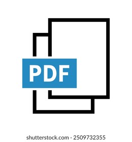 ícone de arquivo pdf no plano de fundo branco