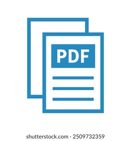 pdf file icon on white background