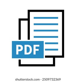 ícone de arquivo pdf no plano de fundo branco