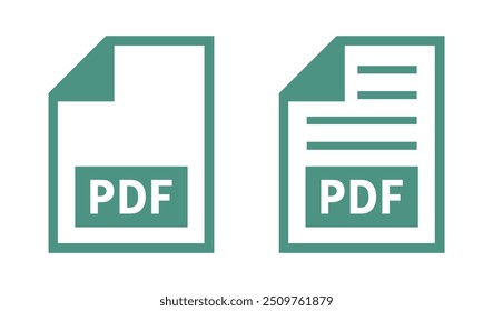 pdf-Datei-Symbol auf weißem Hintergrund