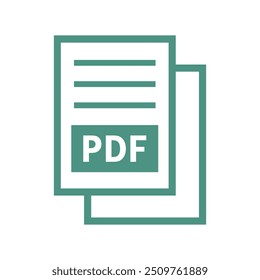 pdf-Datei-Symbol auf weißem Hintergrund