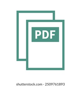 ícone de arquivo pdf no plano de fundo branco