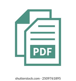 ícone de arquivo pdf no plano de fundo branco