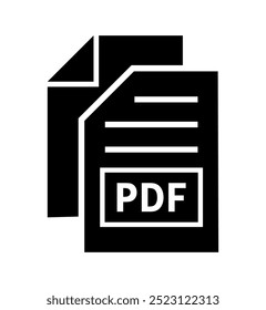 pdf-Datei-Symbol auf weißem Hintergrund