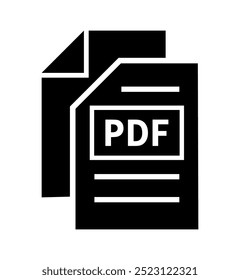 pdf-Datei-Symbol auf weißem Hintergrund