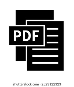 pdf-Datei-Symbol auf weißem Hintergrund