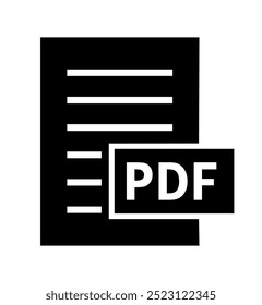 pdf-Datei-Symbol auf weißem Hintergrund