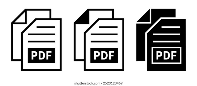 pdf-Datei-Symbol auf weißem Hintergrund