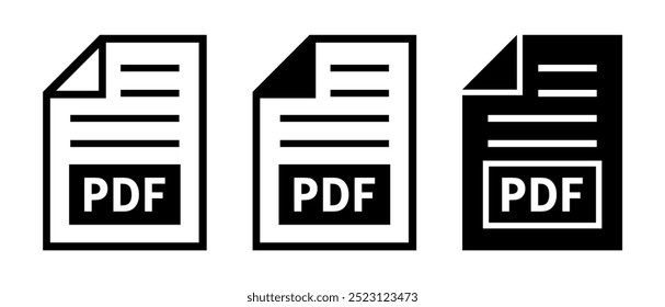 pdf-Datei-Symbol auf weißem Hintergrund