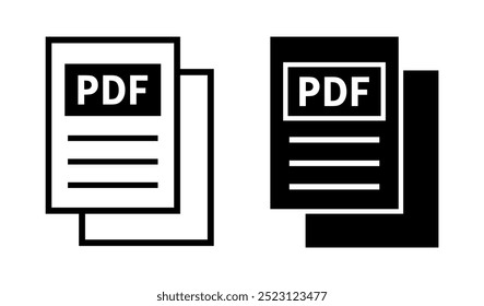 pdf-Datei-Symbol auf weißem Hintergrund