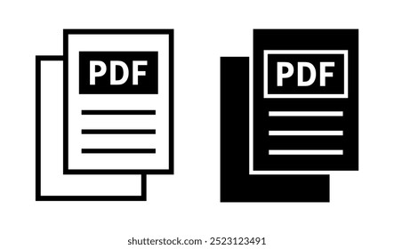 pdf-Datei-Symbol auf weißem Hintergrund