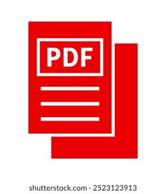 pdf-Datei-Symbol auf weißem Hintergrund