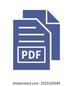 pdf-Datei-Symbol auf weißem Hintergrund