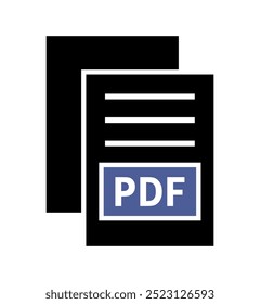 pdf-Datei-Symbol auf weißem Hintergrund