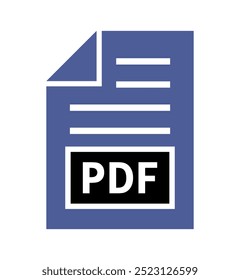 pdf-Datei-Symbol auf weißem Hintergrund