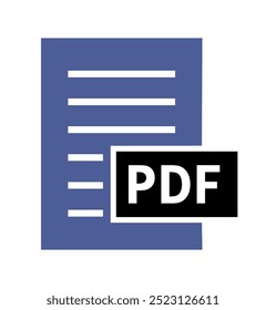 pdf-Datei-Symbol auf weißem Hintergrund