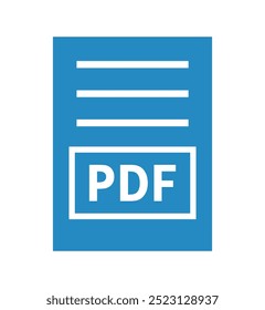 pdf-Datei-Symbol auf weißem Hintergrund