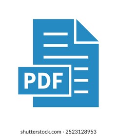 pdf-Datei-Symbol auf weißem Hintergrund